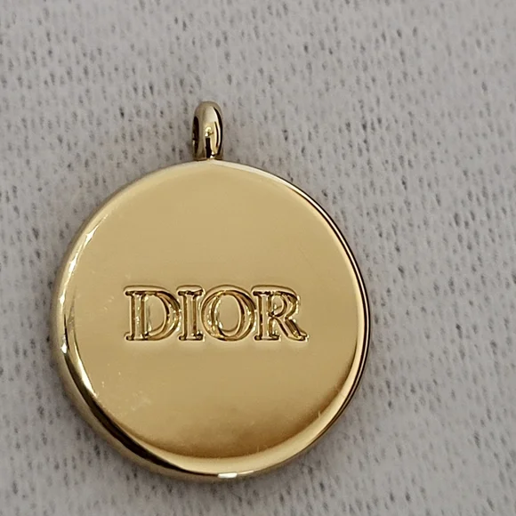 Dior Ja'dore NWOB Gold Tone Pendent With White Fragrance Stone 8mm - Picture 11 of 12